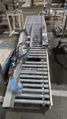 Lot (2): Industrial Roller Conveyor System, Serial 023-x, Metal Frame and Rollers *SUBJECT TO PIECEM