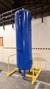 Vertical Air Receiver Tank, 150 PSI, Carbon Steel, Approx. 8 ft Height