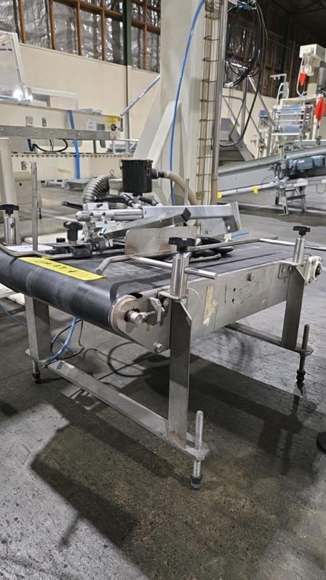 Stainless Steel Conveyor Belt System, Adjustable Height, Motorized Belt