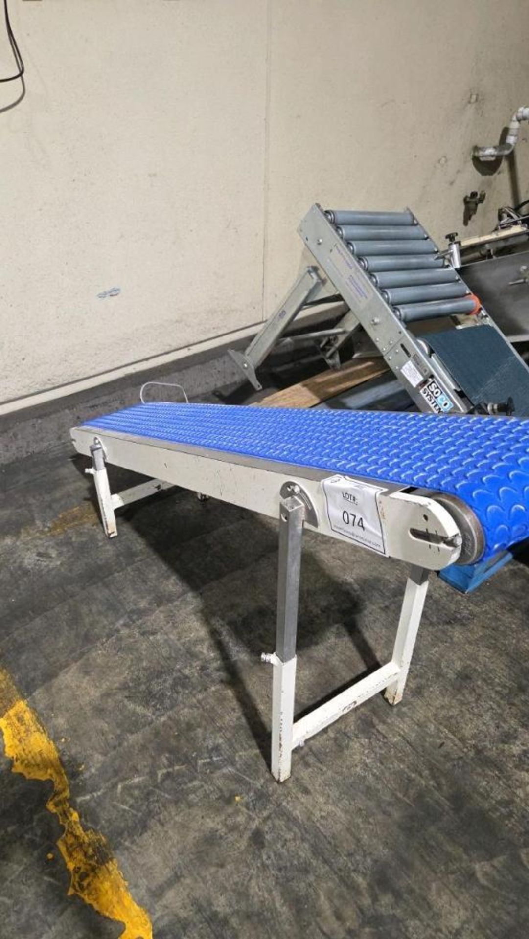 Inclined Conveyor with Plastic Belt. *SUBJECT TO PIECEMEAL BIDS --THE GREATER OF THE CLOSING BID ON