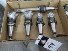 CAT-40 Taper Insert Shell Mills and Insert Drill (5) (SOLD AS-IS - NO WARRANTY)