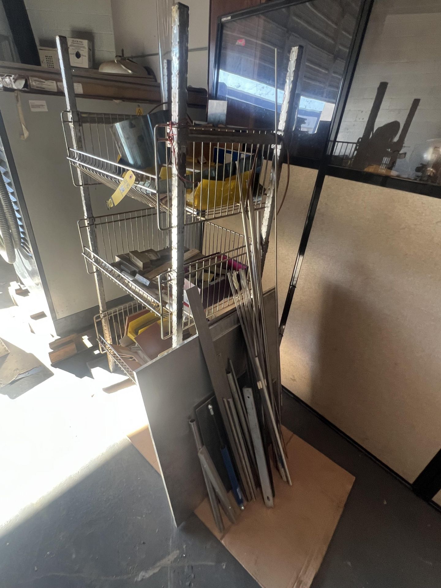 LOT RACK W/ASST. RAW MATERIALS