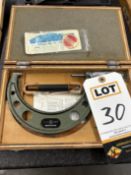 4-5" OD Micrometer, Mitutoyo 103-219, Carbide Faces, .0001", With Standard