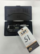 0-1" OD Digital Micrometer, Mitutoyo 293-340-30, IP65, Carbide Faces, .00005"