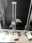 18" Dial Height Gage, Mitutoyo 192-112, Twin Beam With Offset Scribe