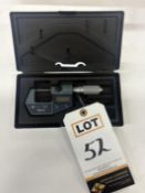 0-1" OD Digital Micrometer, Mitutoyo 293-369, IP54, Carbide Faces, .00005"