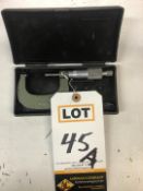 1-2" OD Micrometer, Mitutoyo 103-262, Carbide Faces, .0001"