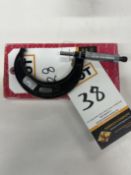 2-3" OD Micrometer, Starrett No.436-3in, Carbide Faces, .0001"