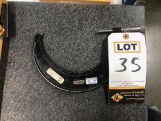 5-6" OD Micrometer, Starrett No.436-6in, Carbide Faces, .001"