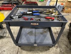 FRANKLIN TWO TIER HEAVY DUTY PLASTIC UTILITY CART.