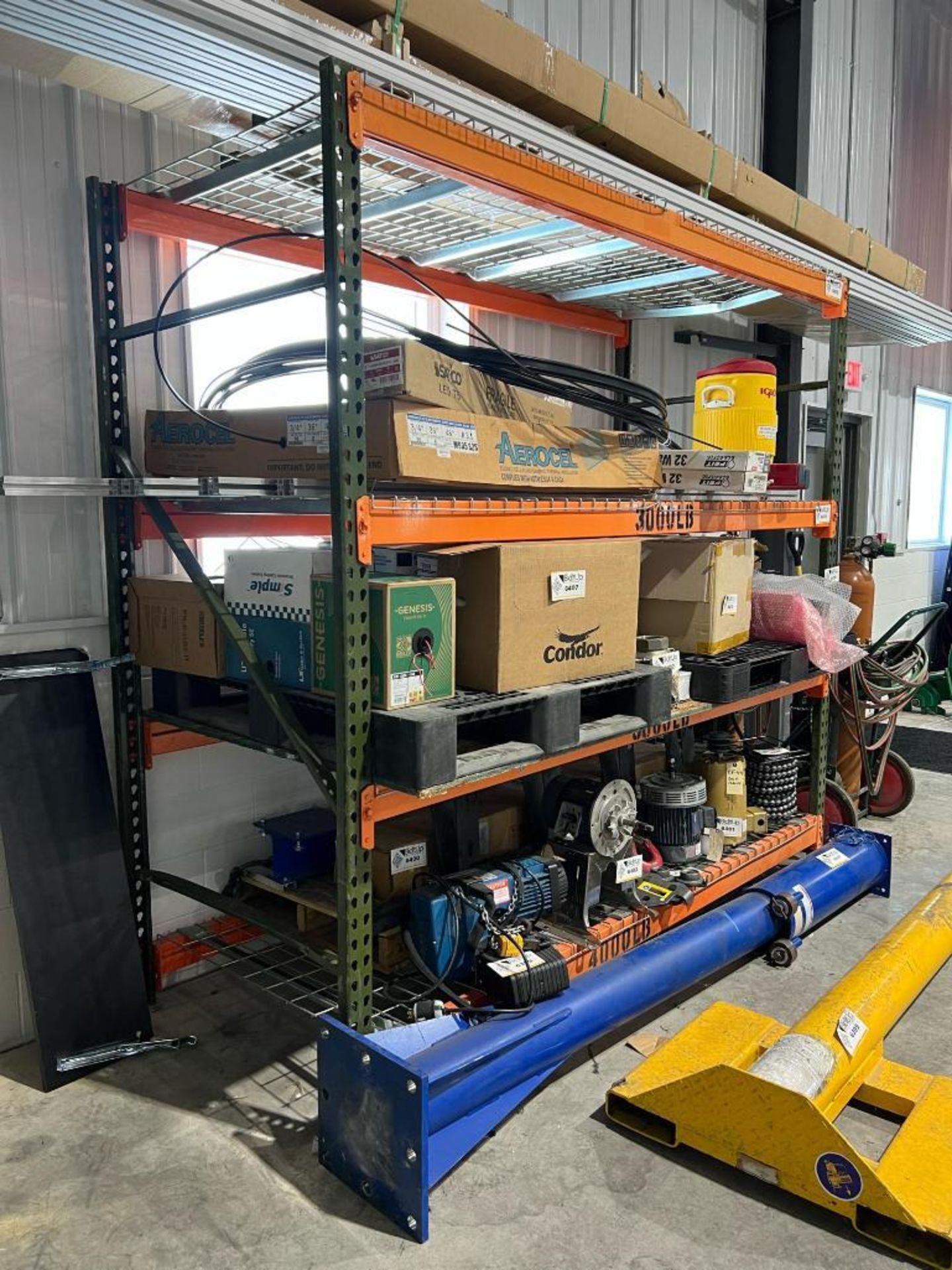 Heavy-Duty Industrial Pallet Racking Section with Wire Decking – Approx ...