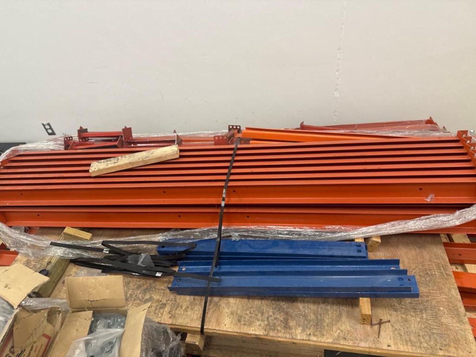 Pallet racking parts; This lot contains an assortment of pallet racking ...