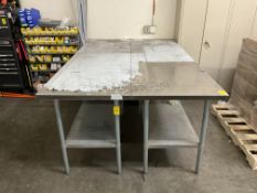 LOT: 2 STAINLESS STEEL TABLES