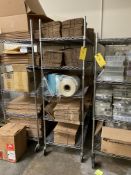 CHROME WIRE SHELVING ONLY, CONTENTS NOT INCLUDED