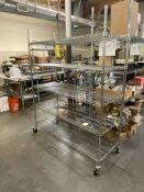 ROLLING WIRE RACK, NO CONTENTS