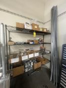 RACK AND CONTENTS, ASSORTED TUBING AND PARTS