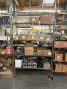 RACK AND CONTENTS, ELECTRICAL COMPONENTS, BATTERY CHARGER, JUMPERS, THERMAL BLOCKS $ SWITCHES.