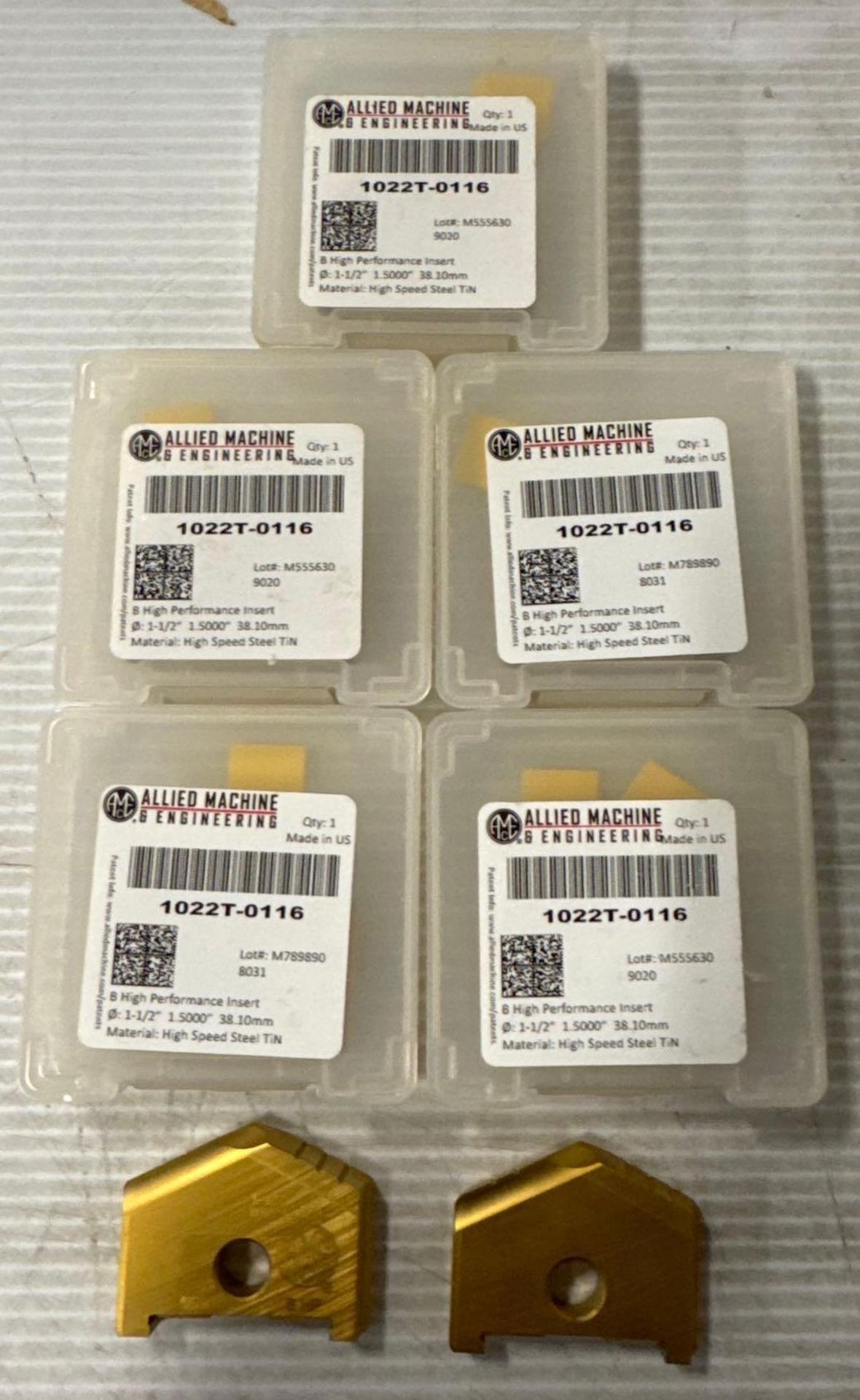 Allied Machine Spade Drill Inserts (13) Item Number: 1022T-0116 1-1/2 ...