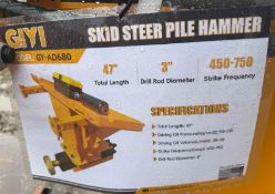 NEW GIYI Co. Skid Steer Pile Hammer