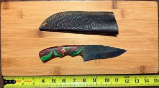 Drop Point Knife with Sheath