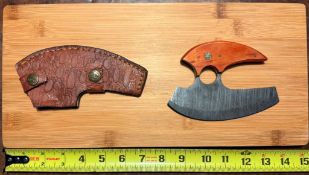 Ulu Style Knife with Sheath