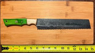 Serrated Japanese Style Kitchen Knife