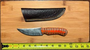 Trailing Point Hunting Knife with Sheath