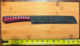 Serrated Japanese Style Kitchen Knife
