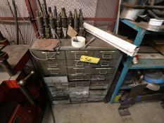 27-Drawer Parts Cabinet, w/ Honing Tools, Mandrels, Stones