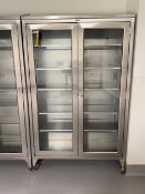 Stainless Steel Double Door Mobile Cabinet