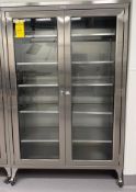 Stainless Steel Double Door Mobile Cabinet