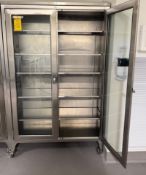 Stainless Steel Double Door Mobile Cabinet