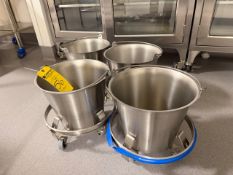 (4) Stainless Steel Rolling Buckets