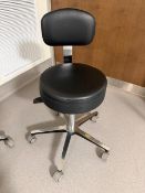 (4) Leather Stools with Backs