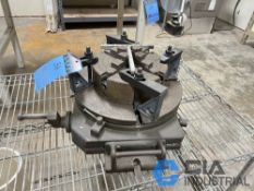 15" BRIDGEPORT ROTARY TABLE WITH 10" 4-JAW CHUCK