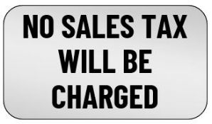 NO SALES TAX WILL BE CHARGED FOR THIS AUCTION