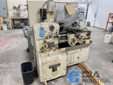 10" X 20" MONARCH TOOLROOM LATHE;S/N 44043, COLLET CHUCK, TAILSTOCK, 1-1/2" SPINDLE HOLE, SPINDLE