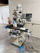 3-HP GRIZZLY MODEL G0796 VERTICAL MILL; S/N 151784, SINO SDS6-2V DRO, 9" X 49" POWER TABLE, R-8,