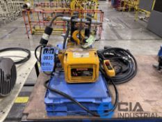 1/4 TON CAPACITY HARRINGTON MODEL NER0035D PENDANT CONTROL CHAIN HOIST WITH TROLLEY