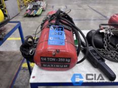 1/4 TON CAPACITY CM / LODESTAR PENDANT CONTROL CHAIN HOIST