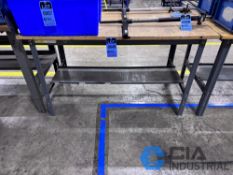 30" X 60" ADJUSTABLE STEEL FRAME MAPLE TOP WORKBENCH **SPECIAL NOTICE - DELAYED REMOVAL - PICKUP 1-