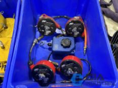 (LOT) (4) INGERSOLL RAND MODEL BHR25 AND (1) AERO-MOTIVE MODEL RF6 HOSE REEL BALANCERS