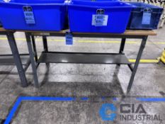 30" X 60" ADJUSTABLE STEEL FRAME MAPLE TOP WORKBENCH **SPECIAL NOTICE - DELAYED REMOVAL - PICKUP 1-