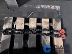 (NEW) 7' X 1/2 TON CM HAMMERLOCK CHAIN WITH CLERIS GRAB HOOKS
