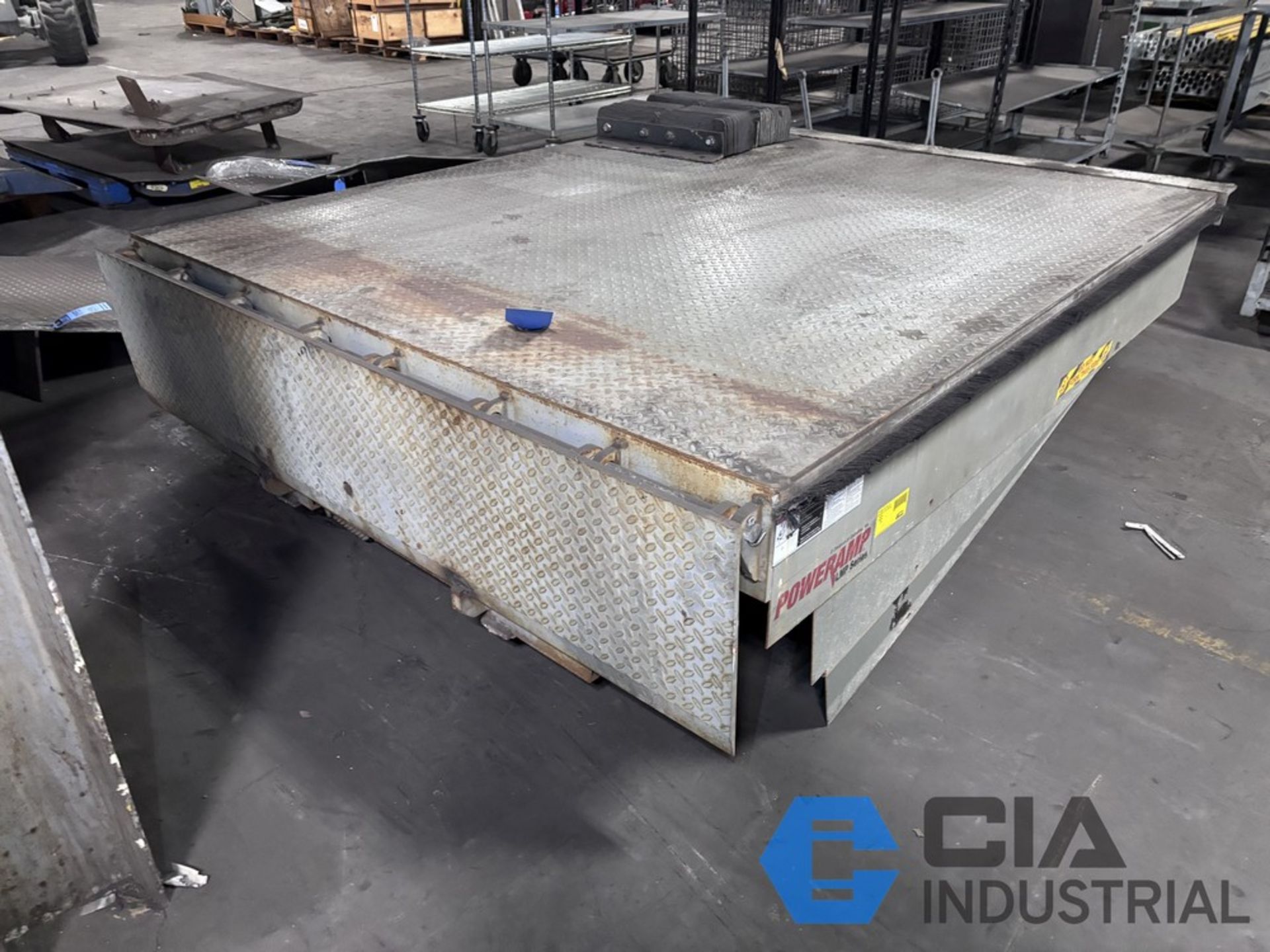 6' WIDE X 8' LONG POWER RAMP MODEL LMP-6835-16 PIT STYLE MECHANICAL ...
