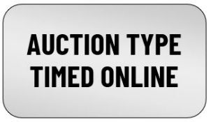 IMPORTANT NOTICE – This is a timed online only auction.