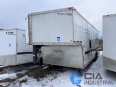 2016 - 8' X 24' QUALITEC 5TH WHEEL STYLE ENCLOSED TRAILER; VIN # 56UGE3026GB001737, TANDEM AXLE,