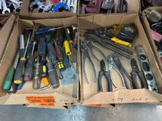 Hand Tools Set with Pliers, Screwdrivers, Tape Measure, Level, and More, approximately 18 pieces inv