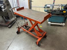 Hydraulic Lift Table, 1650 lbs capacity, approximately 32 x 20 inches, min height 11 inches, max hei