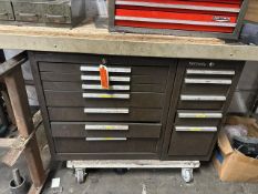 Kennedy 2959MP Rolling Tool Cabinet, 12 drawers, steel construction, key lock, integrated work surfa
